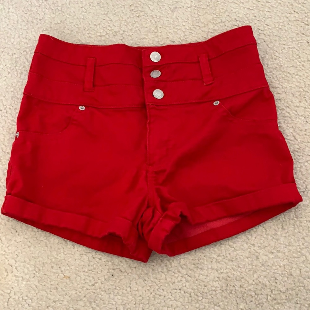 Target Red High Rise Shorts